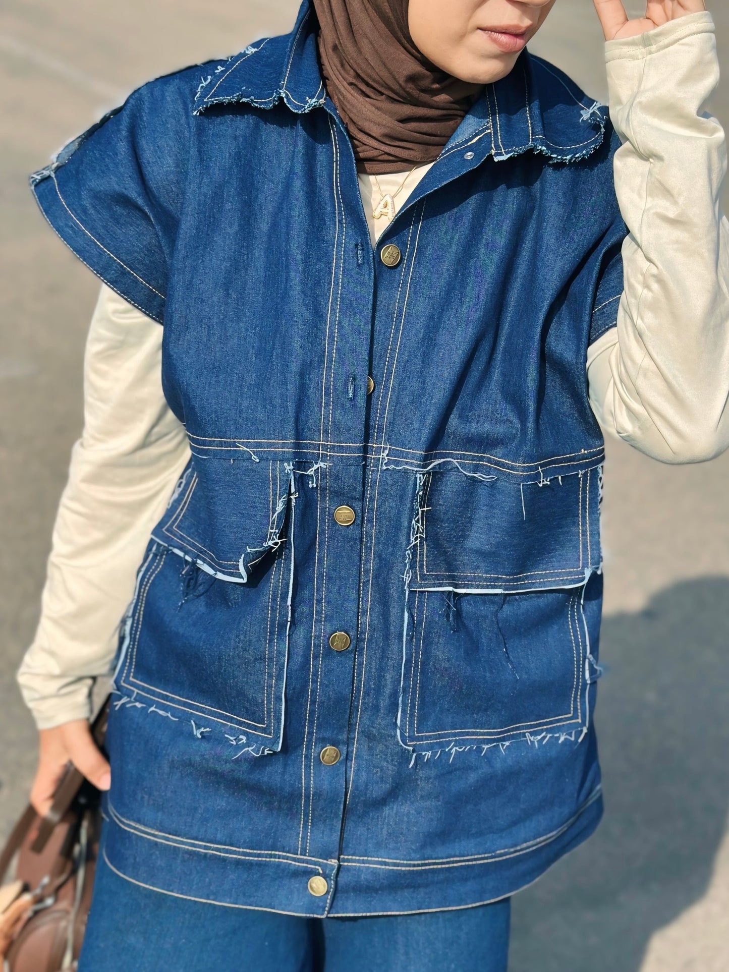 Denim Cut Jacket – Drop 3 🍂شتوية