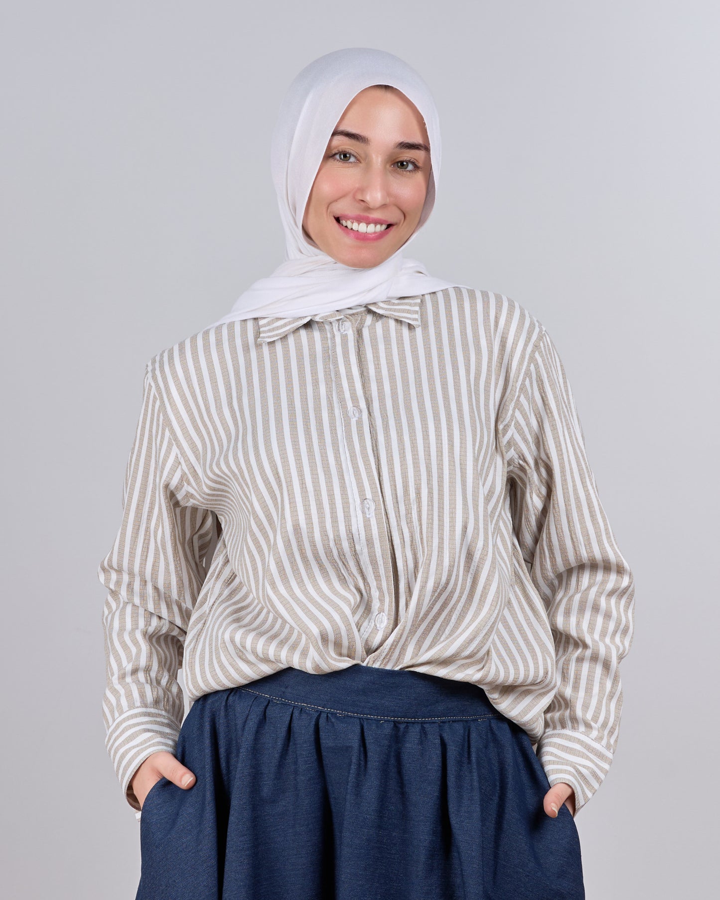 STRIPED BLOUSE- شيمز مخطط