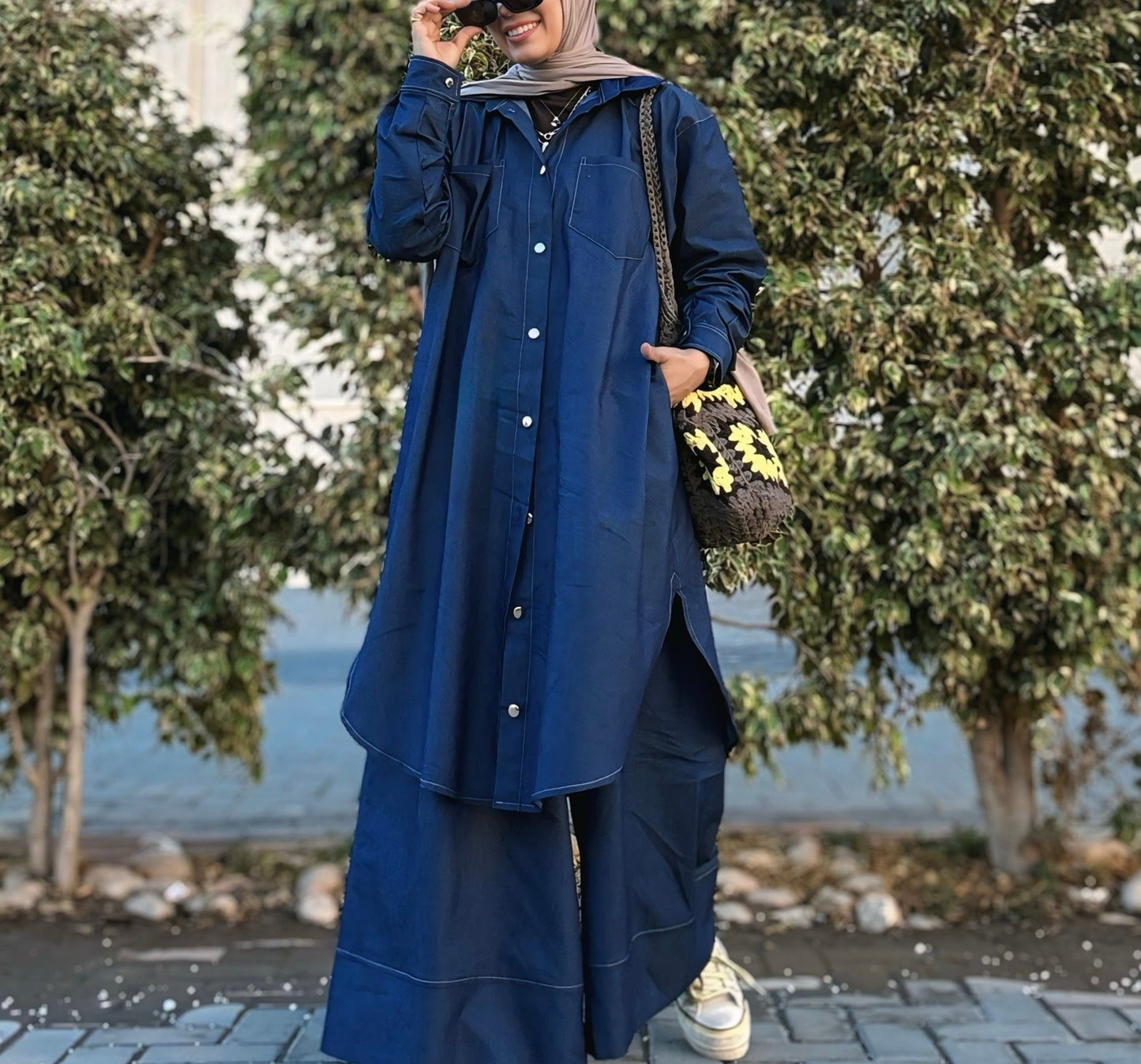 Simple Denim Set - ست چينز -QS0136