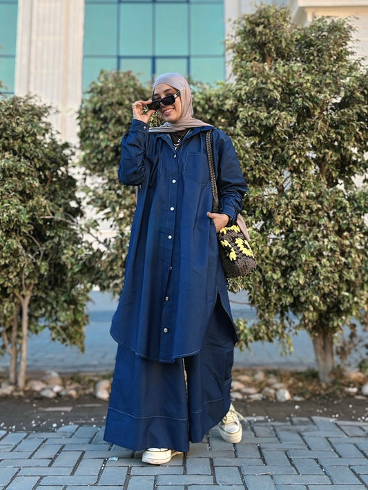 Simple Denim Set - ست چينز -Q0136