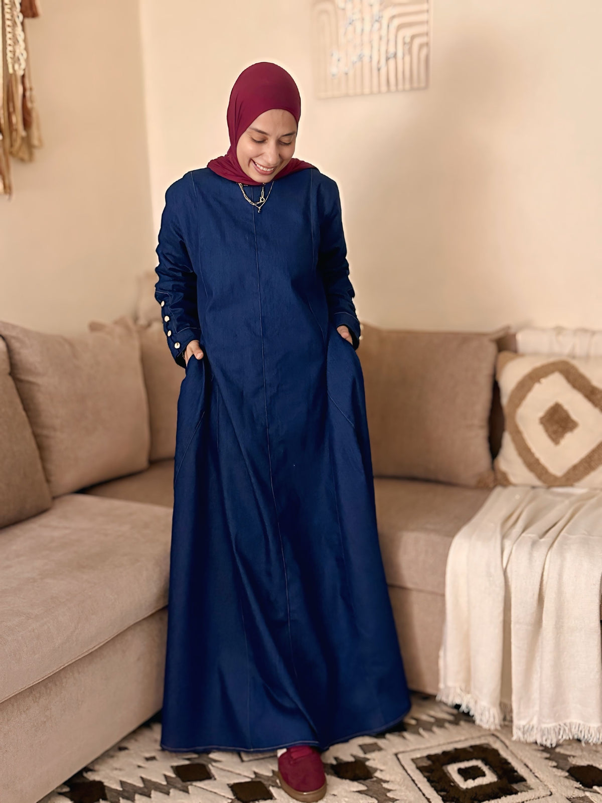 Denim Dress فستان جينز - Q0181