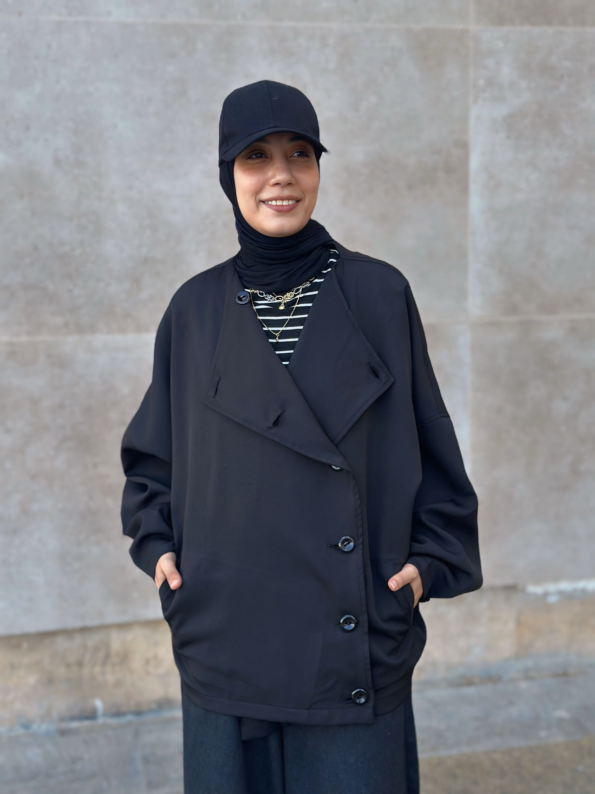 Oversized Rosaline Jacket جاكيت أوفر سايز - Q0185
